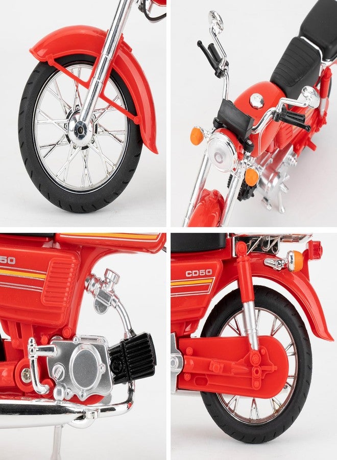 BDTCTK 1:10 CD50 Motorcycle Toy Car, Gift Toy for Adults and Kids Boy Girl (Red) - Image 3